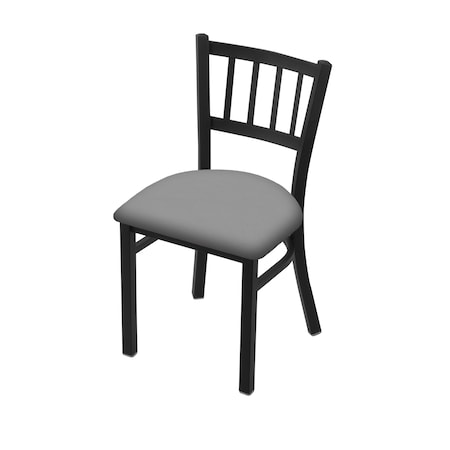 Holland Bar Stool Co 610 Contessa 18" Chair with Black Wrinkle Finish and Canter Folkstone Grey Seat 61018BW007